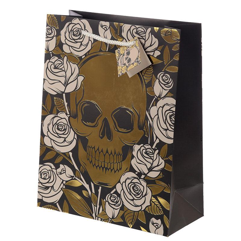 View Skulls Roses Metallic Large Gift Bag information