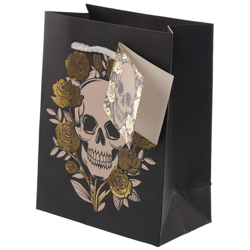 View Skulls Roses Metallic Small Gift Bag information