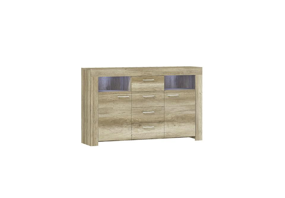 View Sky Display Sideboard Cabinet Oak Country 155cm information