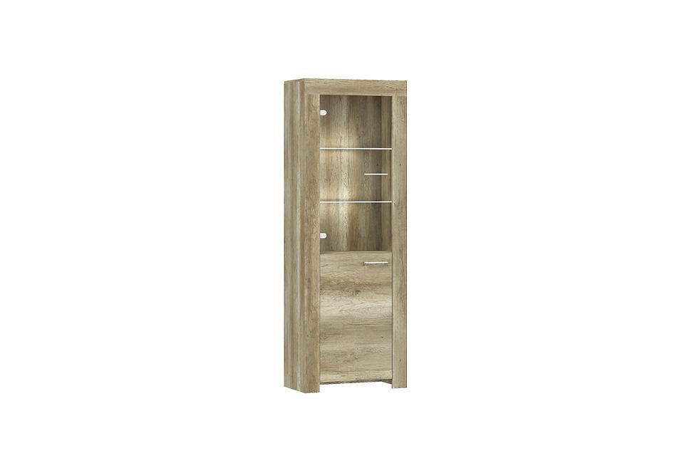 View Sky Tall Display Cabinet Oak Country 70cm information