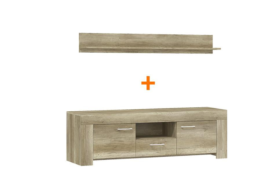 View Sky TV Cabinet Wall Shelf Oak Country 155cm information