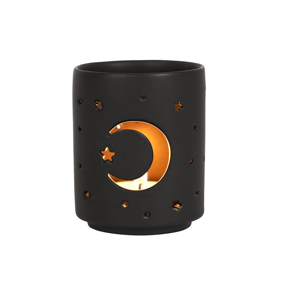 View Small Black Mystical Moon Cut Out Tealight Holder information