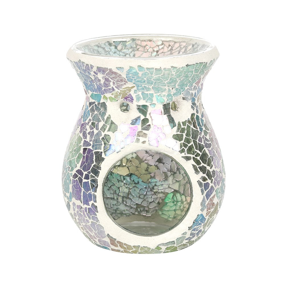 View Small Light Blue Iridescent Crackle Oil Burner information