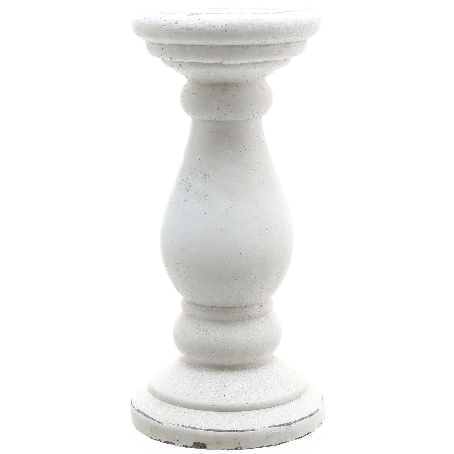 View Small Matt White Ceramic Candle Holder information