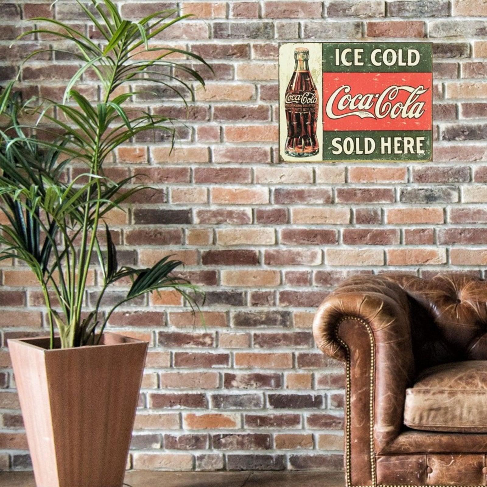 View Small Metal Sign 45 x 375cm Ice Cold Coca Cola information