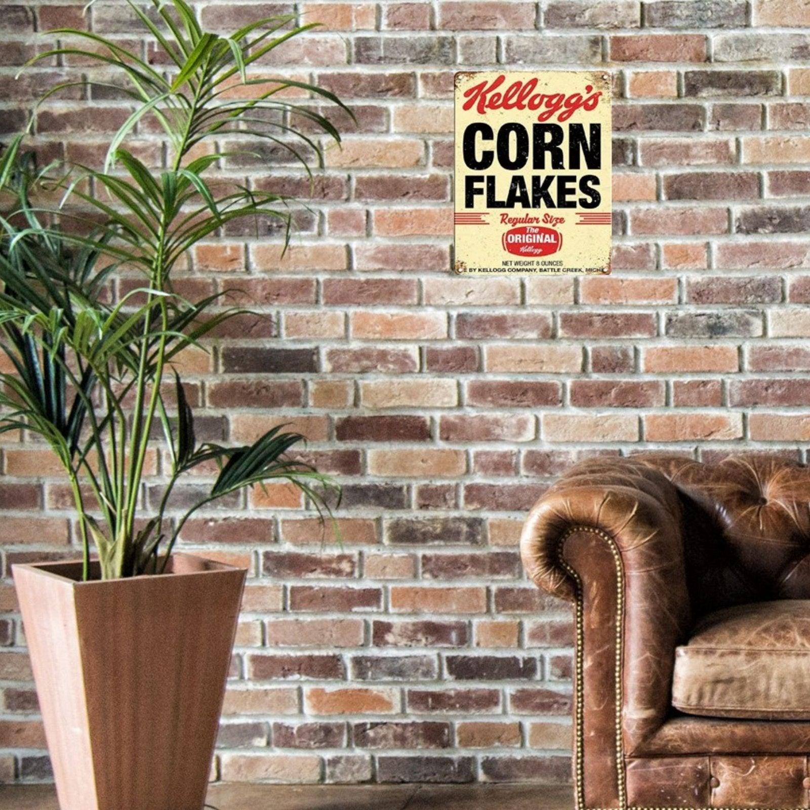 View Small Metal Sign 45 x 375cm Kellogs Corn Flakes information