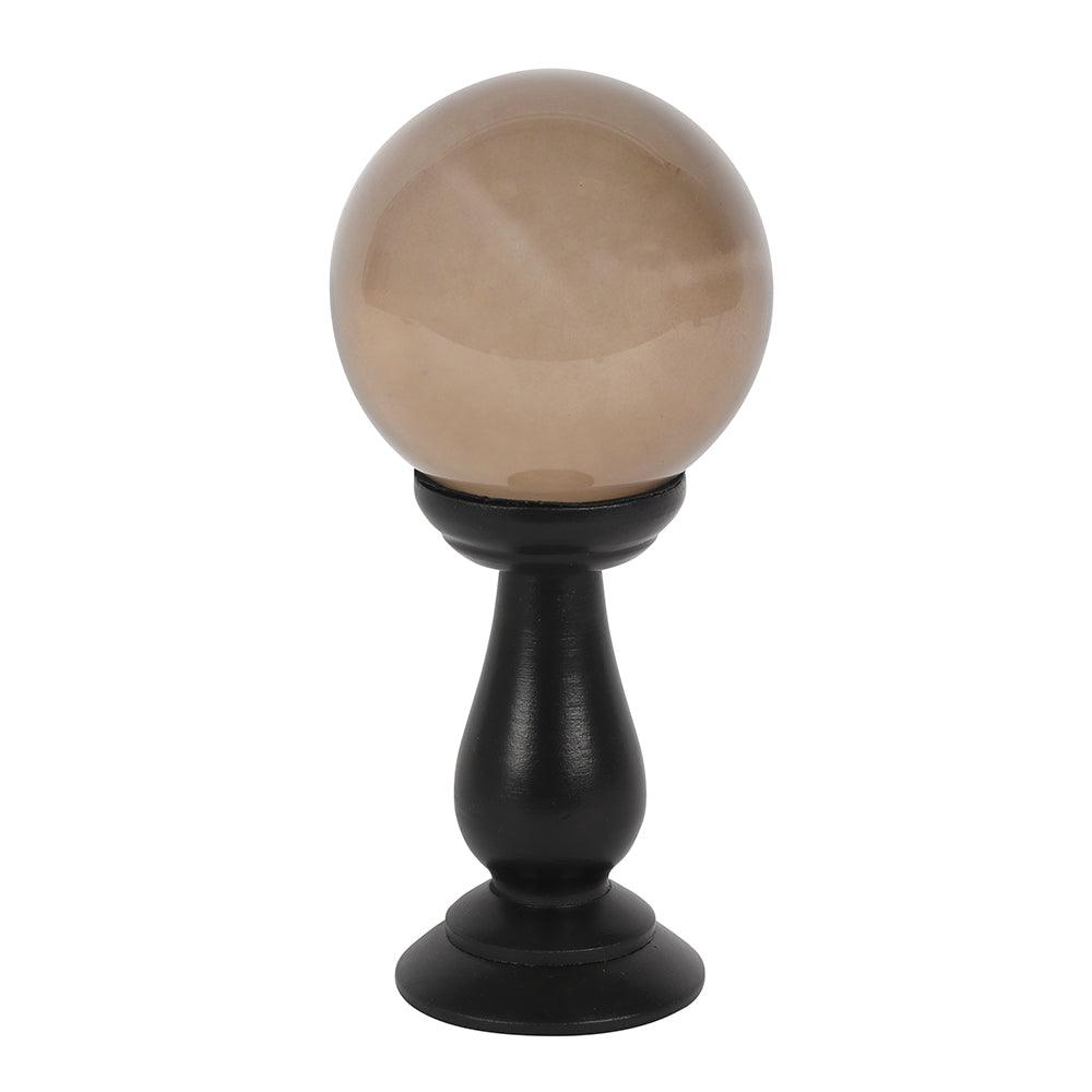 View Small Smoke Grey Crystal Ball on Stand information