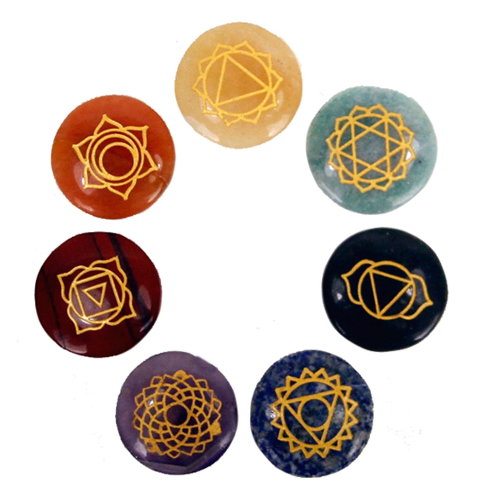 View Small Stones Chakra Set Rounded shape information