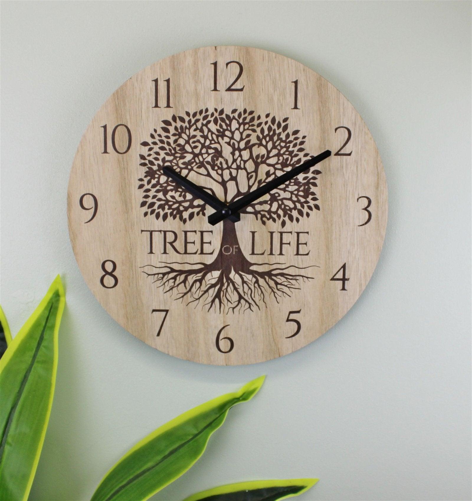 View Small Tree Of Life Clock 30cm information