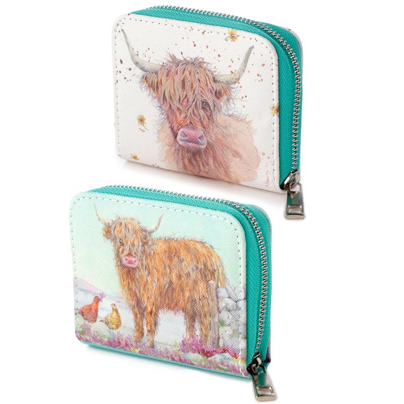 View Small Zip Around Wallet Jan Pashley Highland Coo Cow information