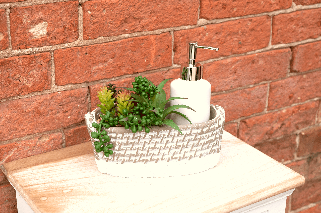 View Soap Dispenser Tray with Succulent information