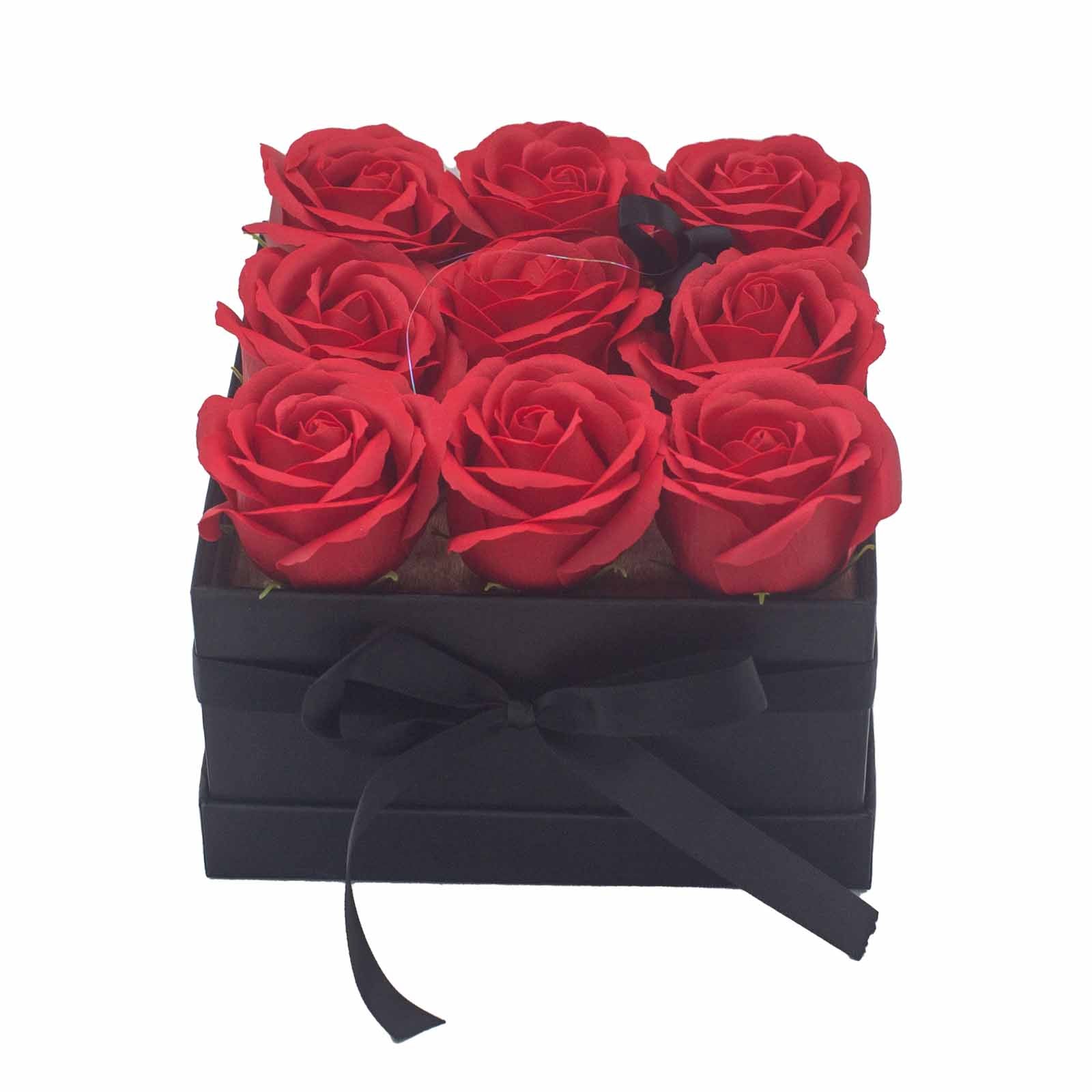 View Soap Flower Gift Bouquet 9 Red Roses Square information