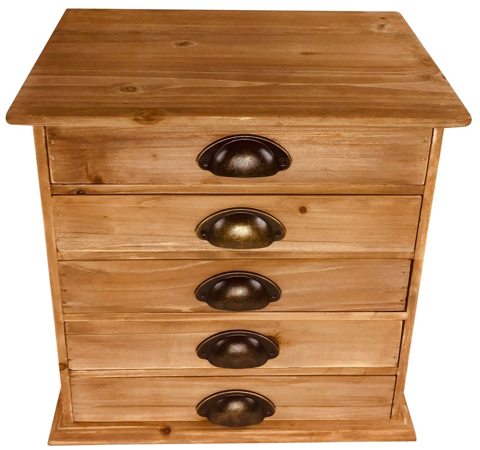 View Solid Wood Trinket With 5 Drawers 38cm information