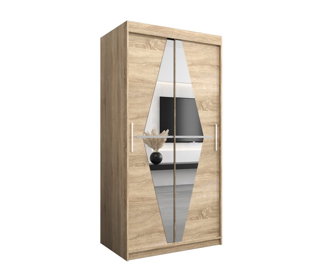 View Boliwia Sliding Door Wardrobe 100cm Oak Sonoma 100cm information