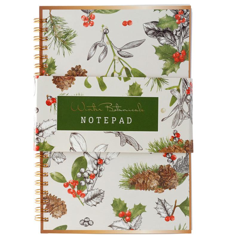 View Spiral Bound A5 Lined Notebook Christmas Floral Winter Botanicals information
