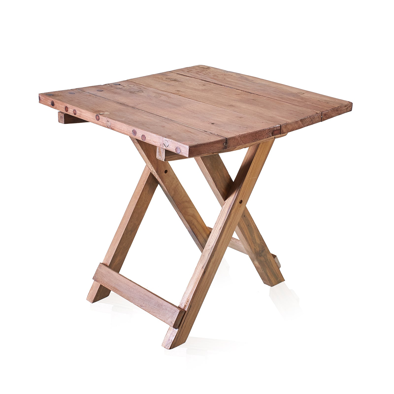 View Square Folding Coffee Table 50cm Recycled Wood information