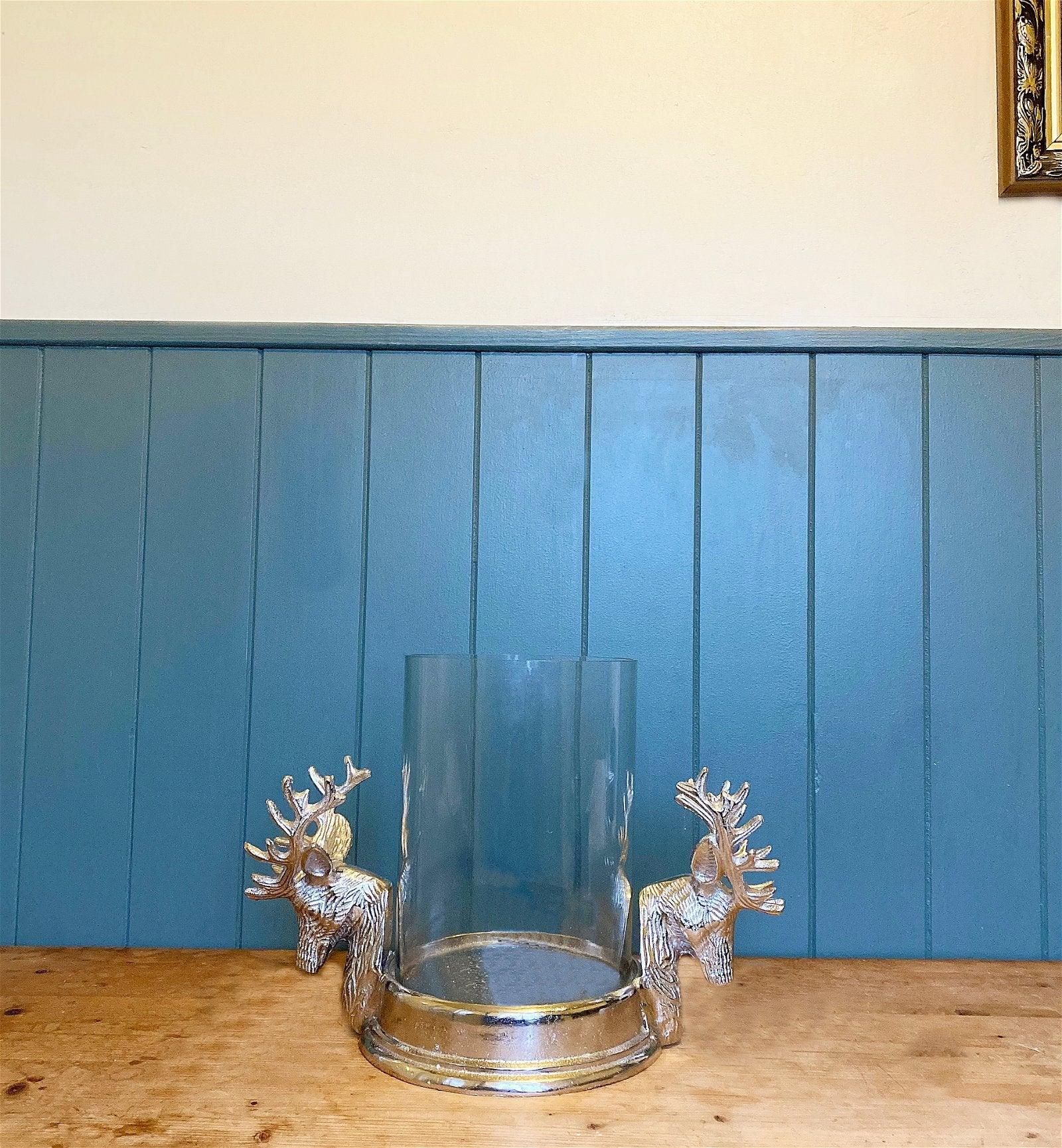 View Stag Double Head Pillar Candle Holder information