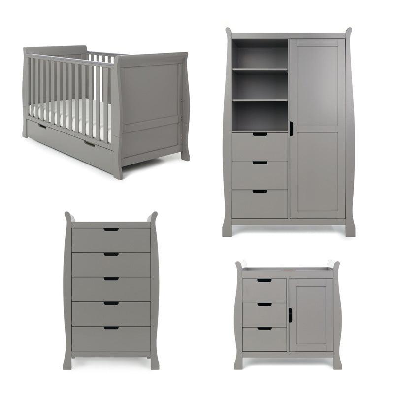 View Stamford Classic 4 Piece Baby Room Set Taupe Grey information