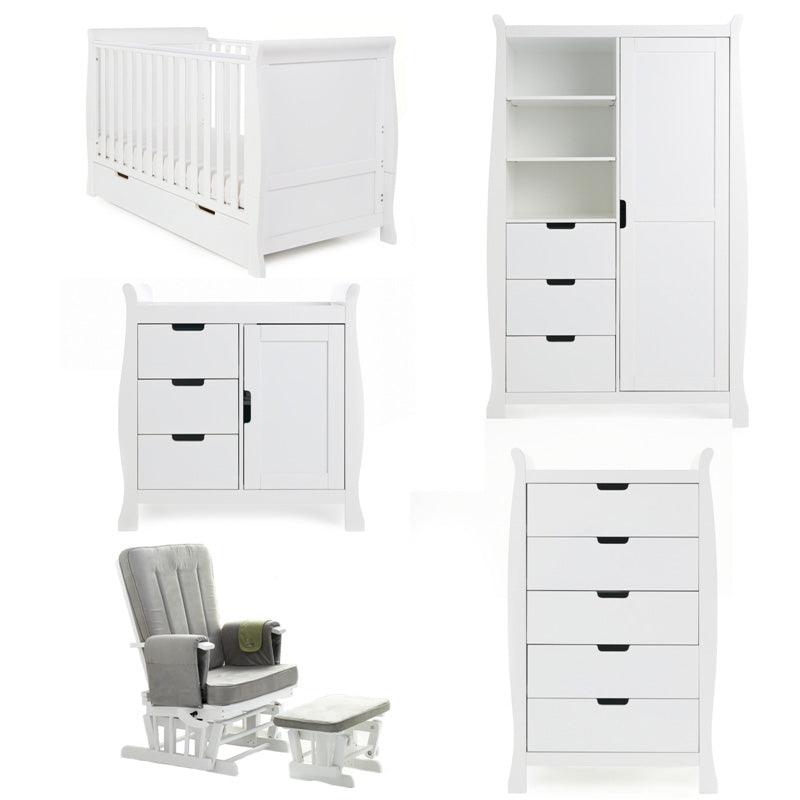 View Stamford Classic 5 Piece Baby Room Set White information