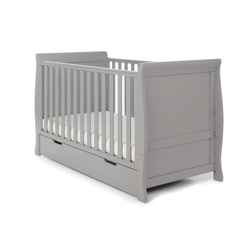 View Stamford Classic Sleigh Cot Bed Warm Grey information