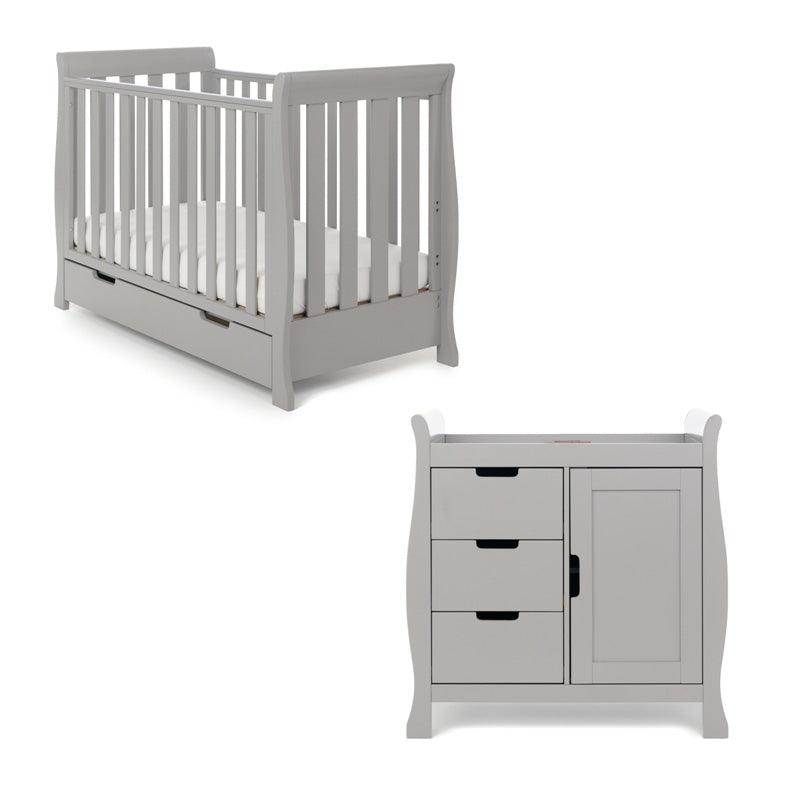 View Stamford Mini Sleigh 2 Piece Room Set Warm Grey information