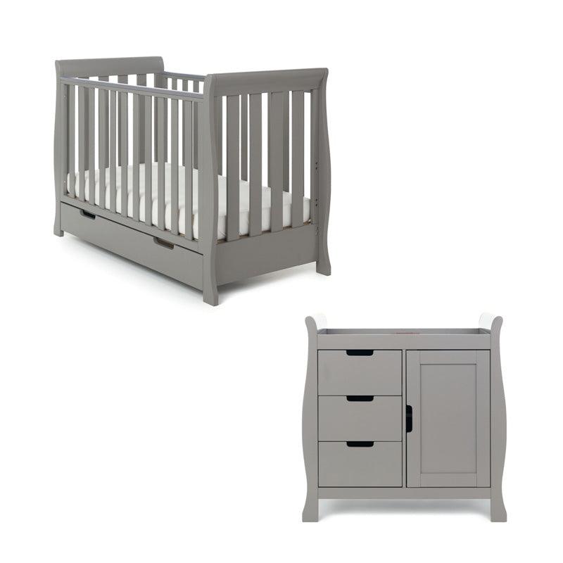 View Stamford Mini Sleigh 2 Piece Room Set Taupe Grey information