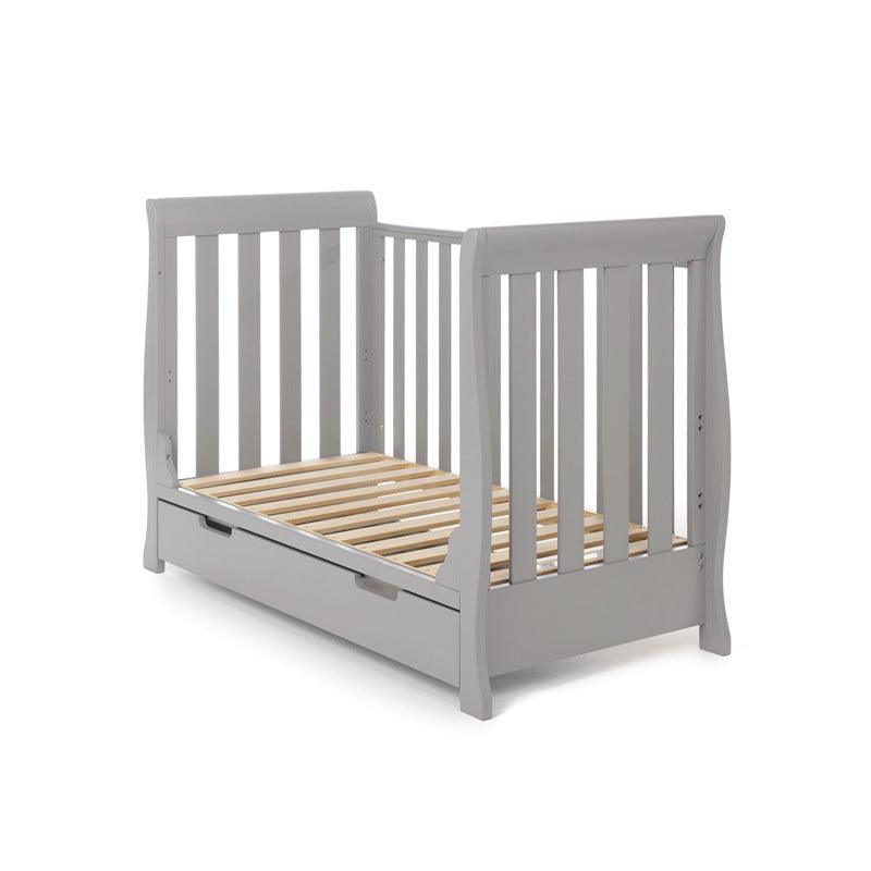 View Stamford Mini Sleigh Cot Bed Warm Grey information