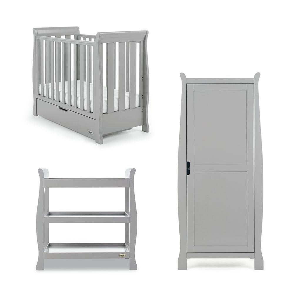 View Stamford Space Saver Sleigh 3 Piece Room Set Warm Grey information