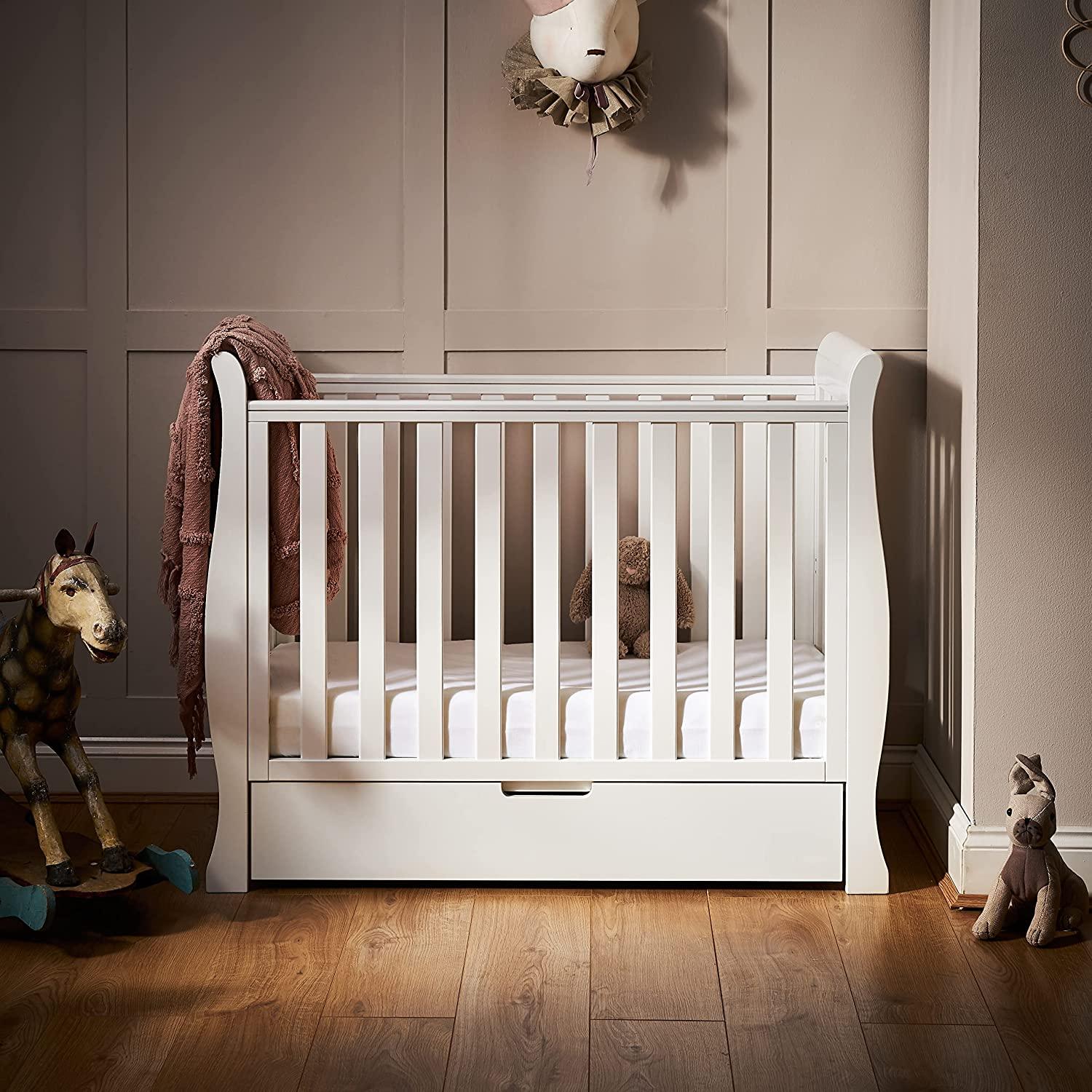 View Stamford Space Saver Sleigh Cot White information