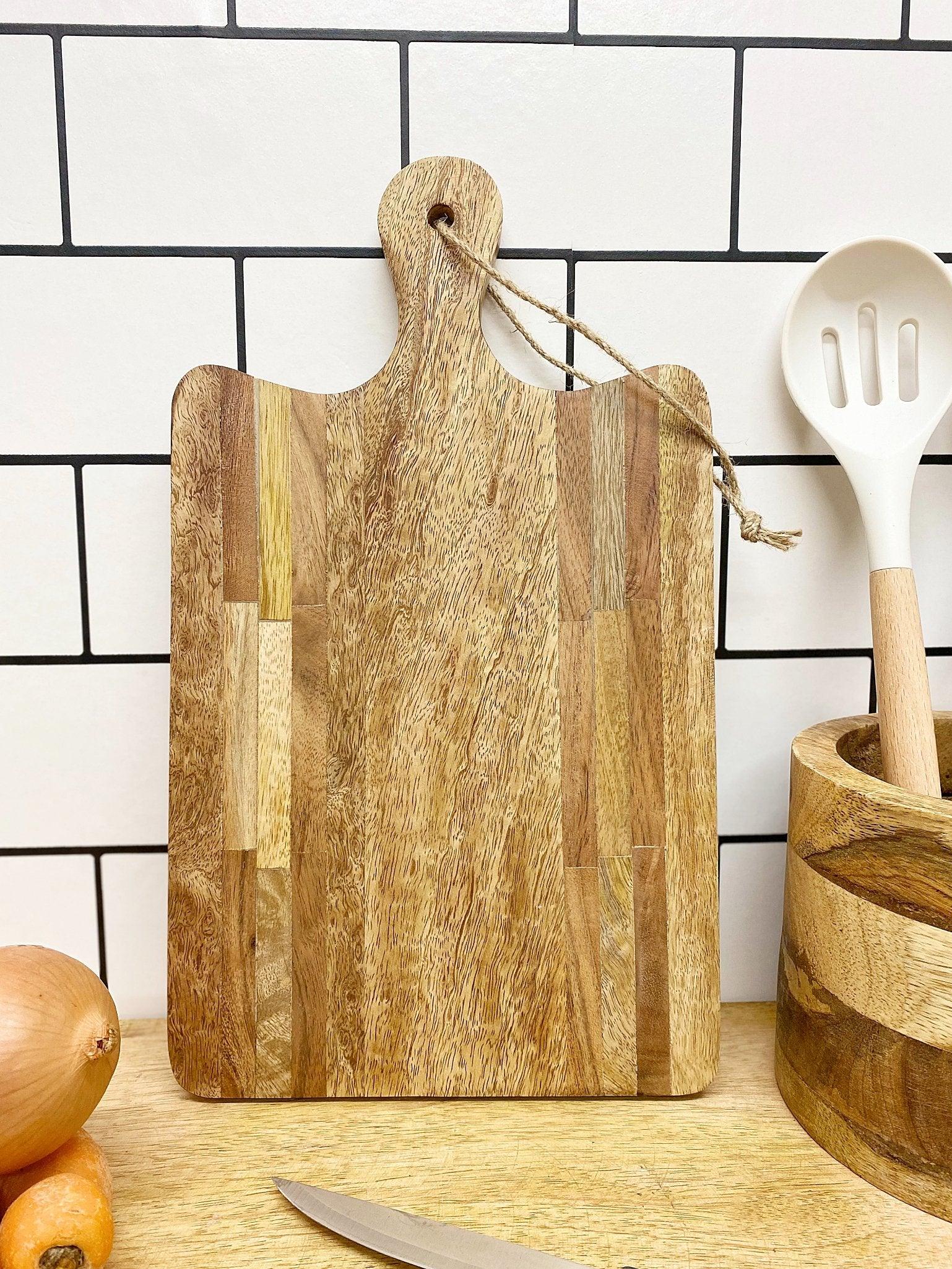View Striped Wooden Small Chopping Board information