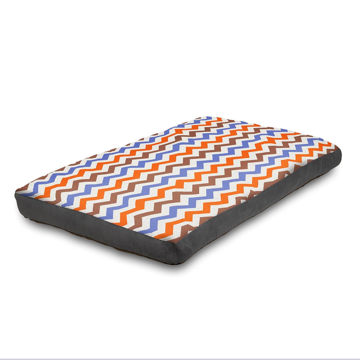 View Super Comfy Dog Bed Soft and Fluffy with Washable Cover Medium 100 cm x 65 cm Zigzag information