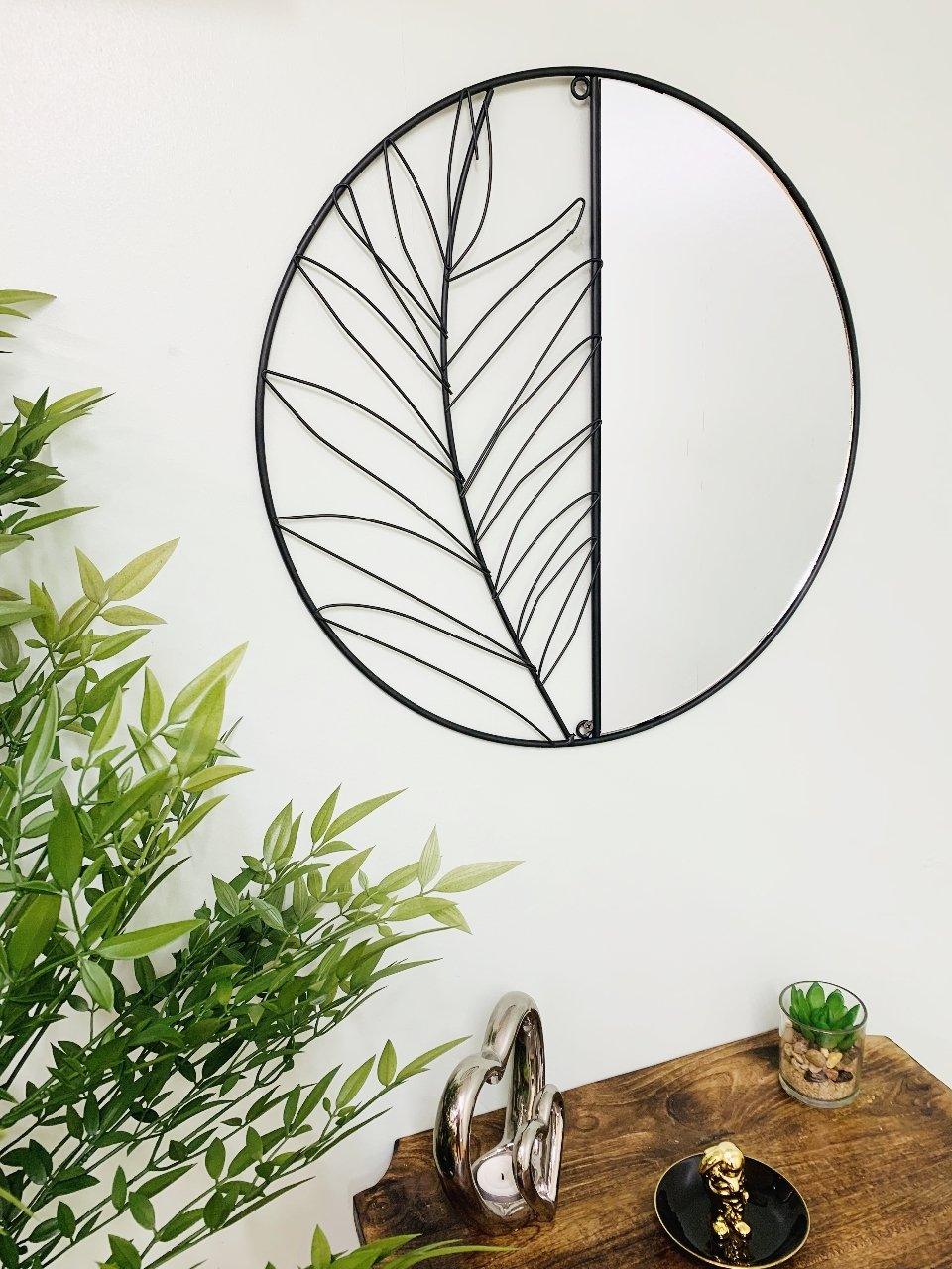 View Synergy Metal Wall Leaf Mirror 50cm information