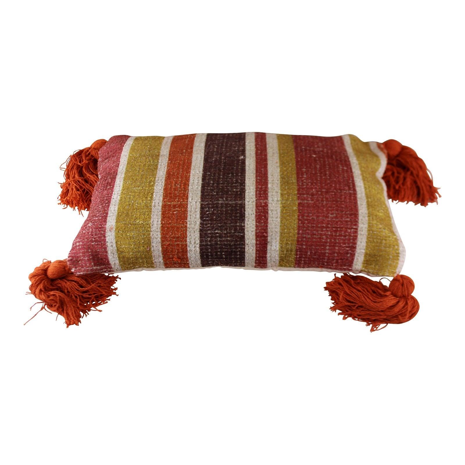 View Tasseled Kasbah Design Scatter Cushion Striped Pattern information