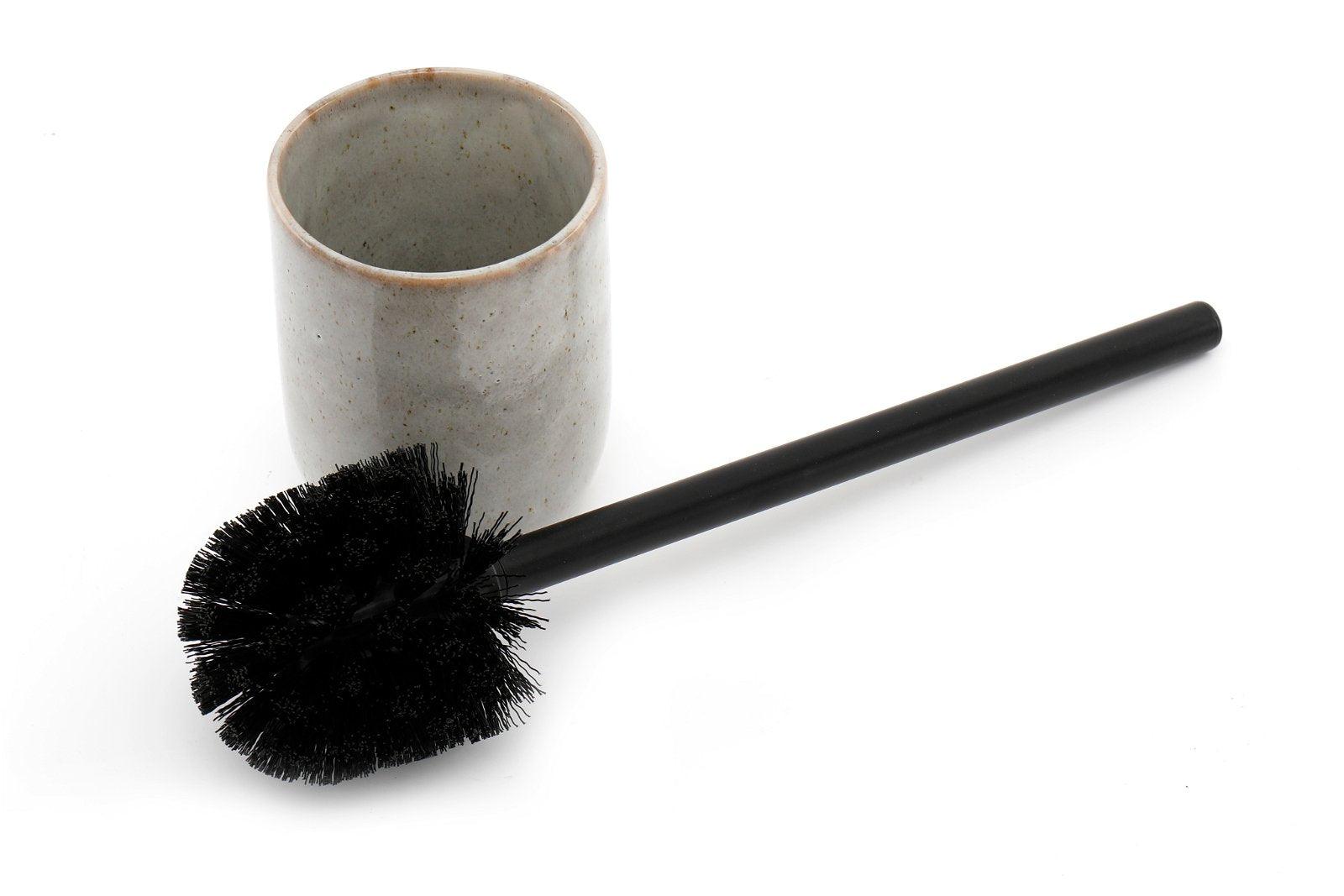 View Taupe Ceramic Toilet Brush Holder information