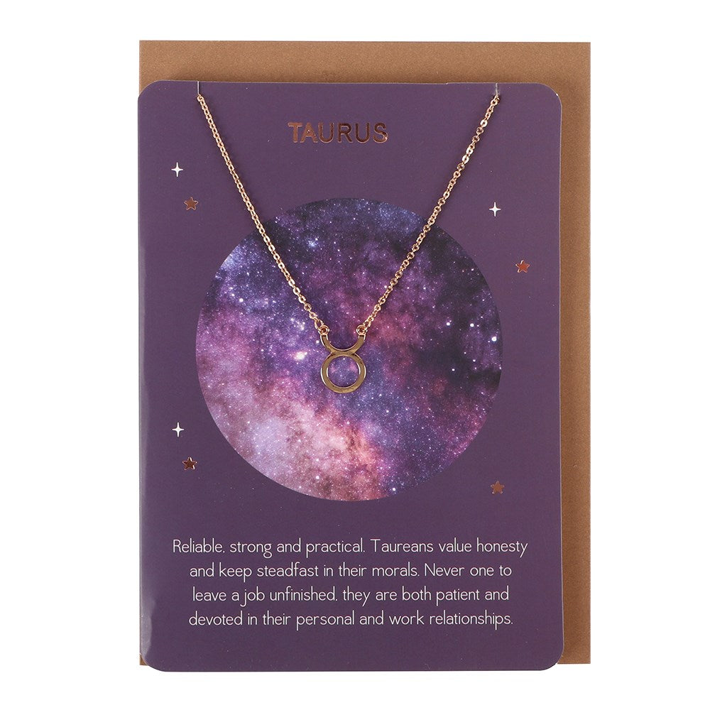 View Taurus Zodiac Necklace Card information