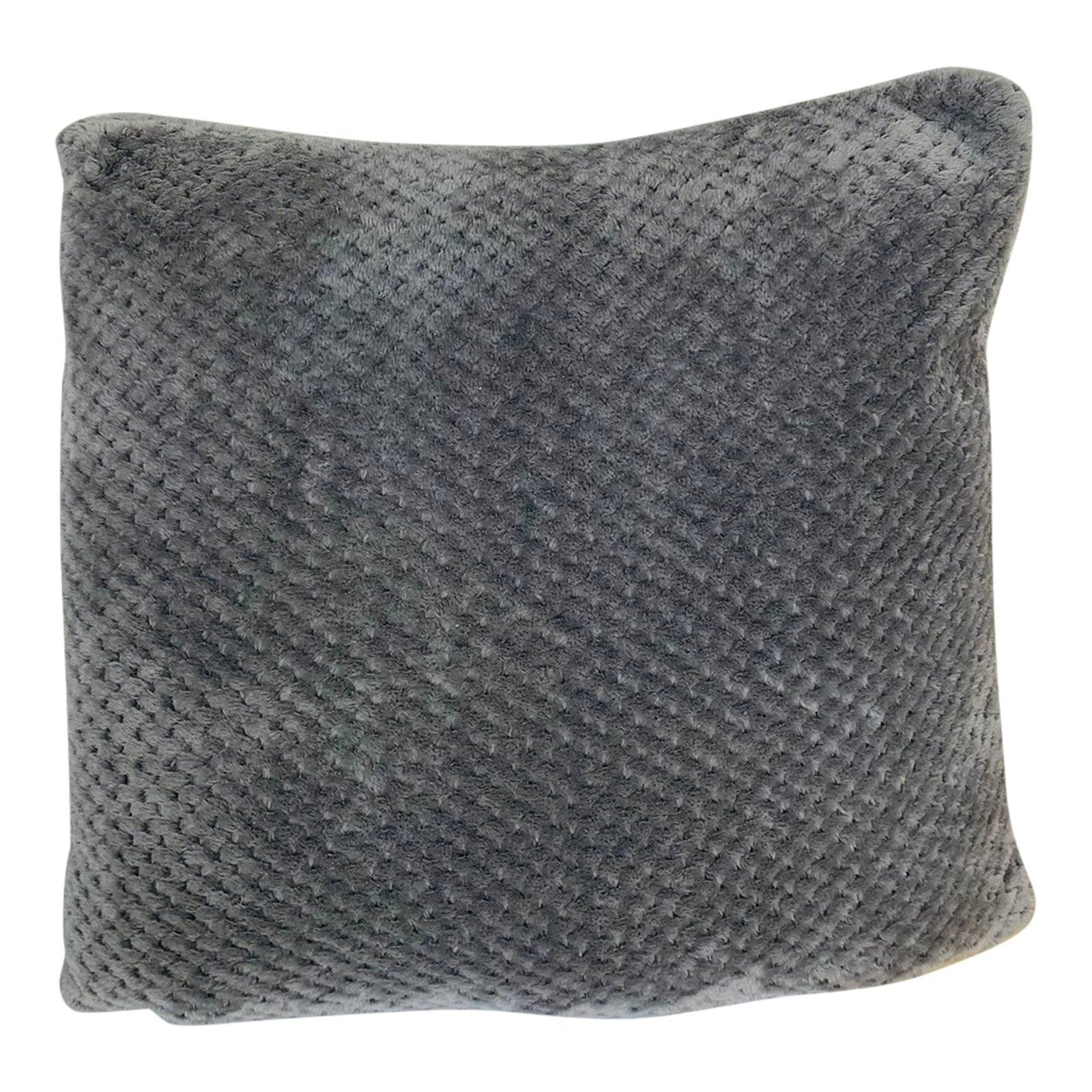 View Textured Scatter Cushion Grey 45cm information