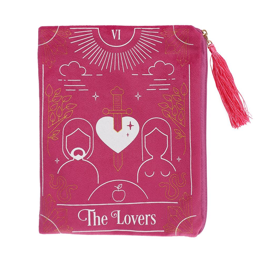View The Lovers Tarot Card Zippered Bag information