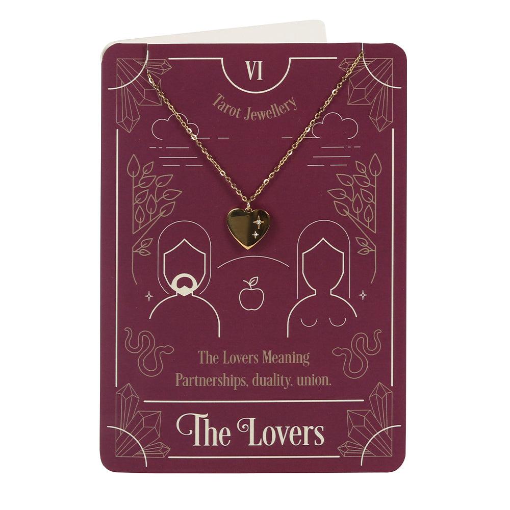View The Lovers Tarot Necklace on Greeting Card information