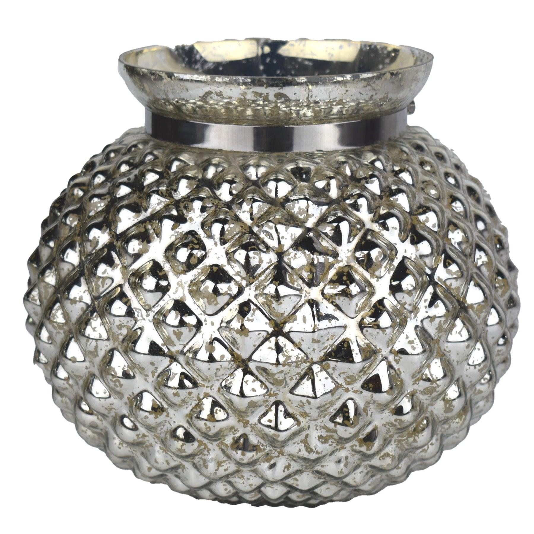 View The Lustre Collection Silver Large Combe Candle Holder information