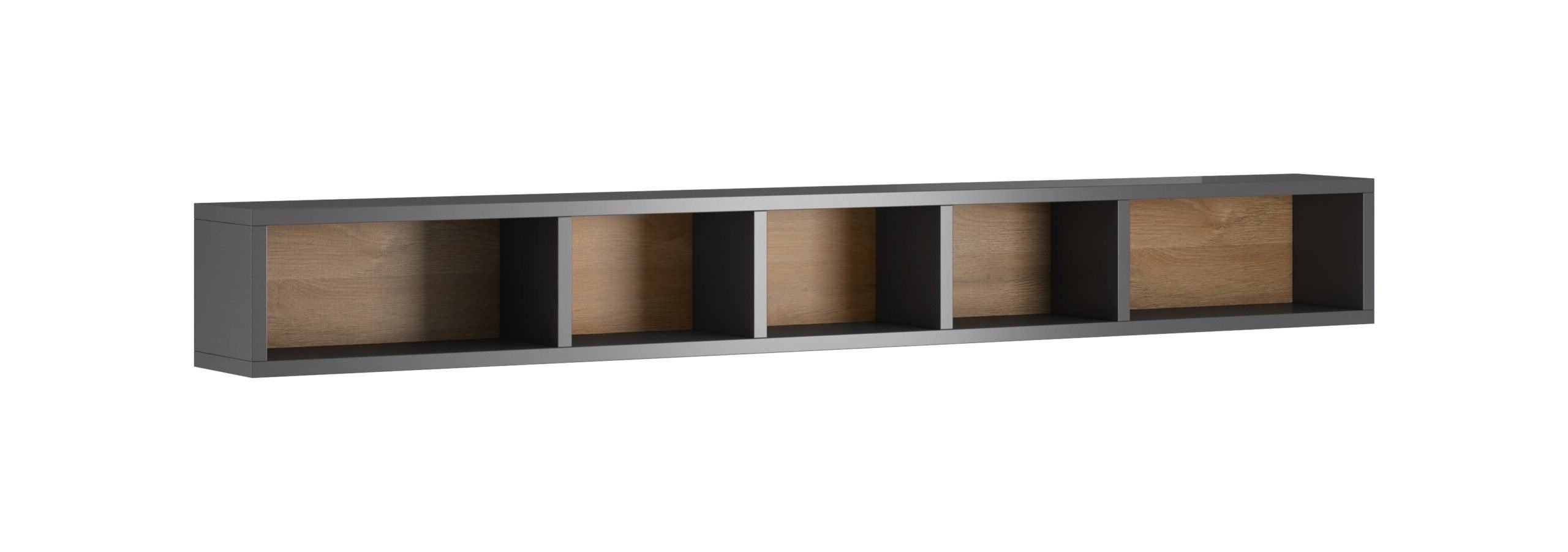 View Toledo 02 Wall Shelf Grey Matt 169cm information