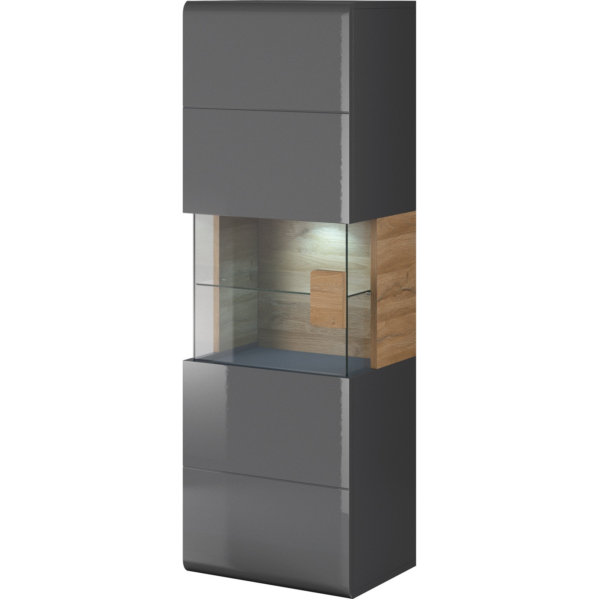 View Toledo 07 Wall Hung Cabinet Grey Gloss 53cm information
