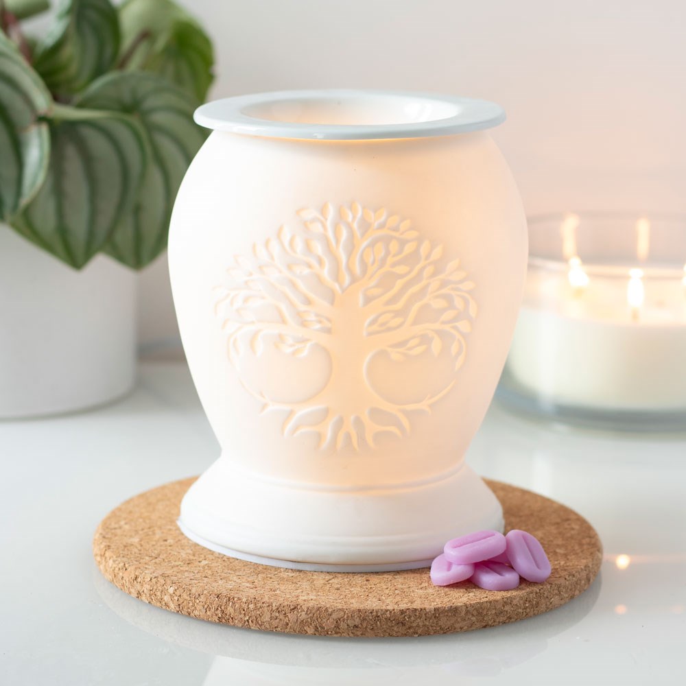 View Tree of Life White Ceramic Electric Oil Burner information