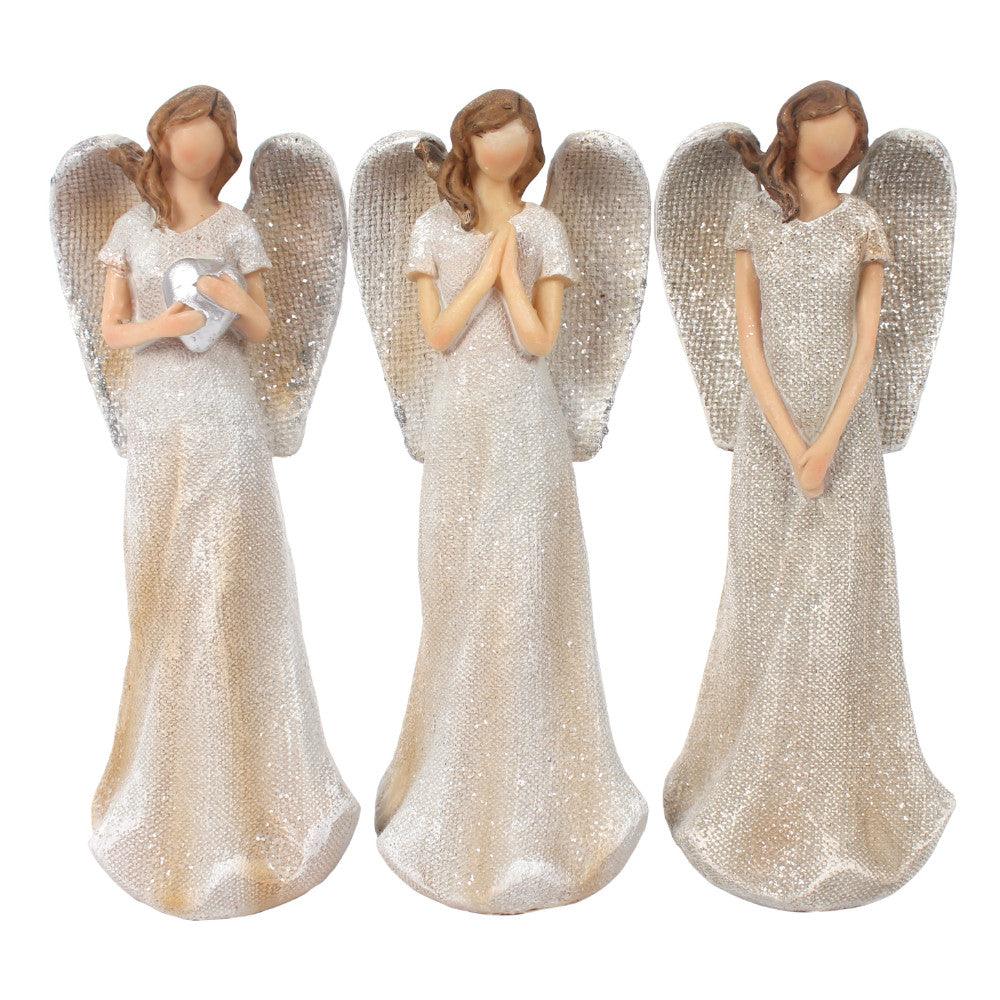 View Trio of Small Glitter Angels information
