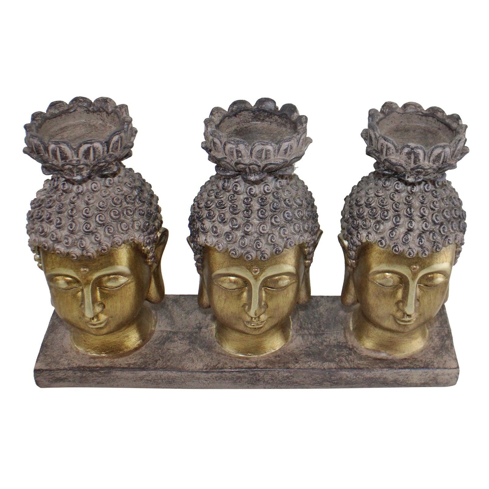 View Triple Candle Holder Buddha Design information
