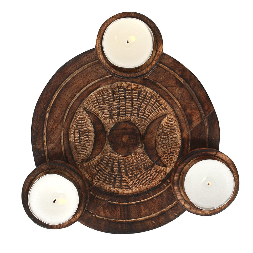 View Triple Moon Tealight Candle Holder information