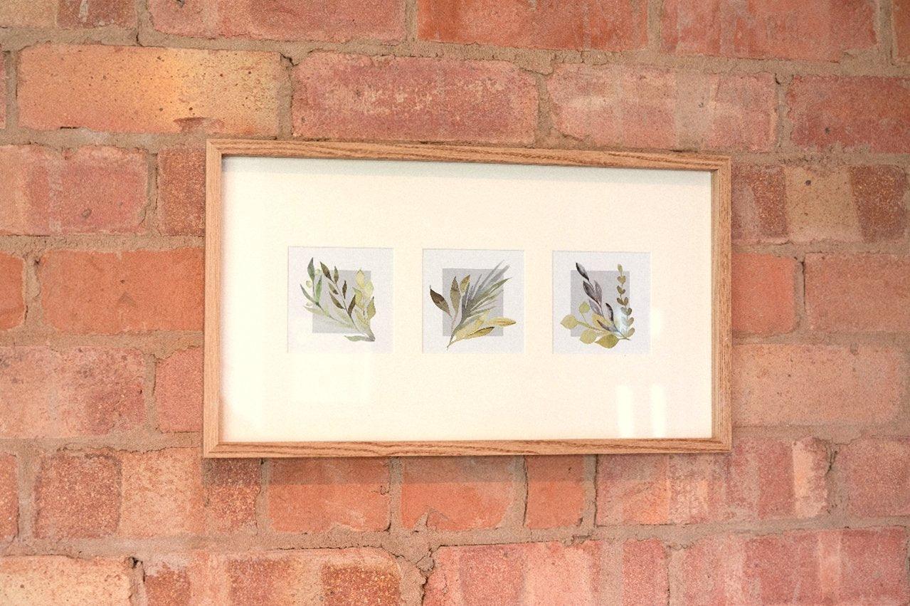 View Triple Olive Art Wooden Frame information