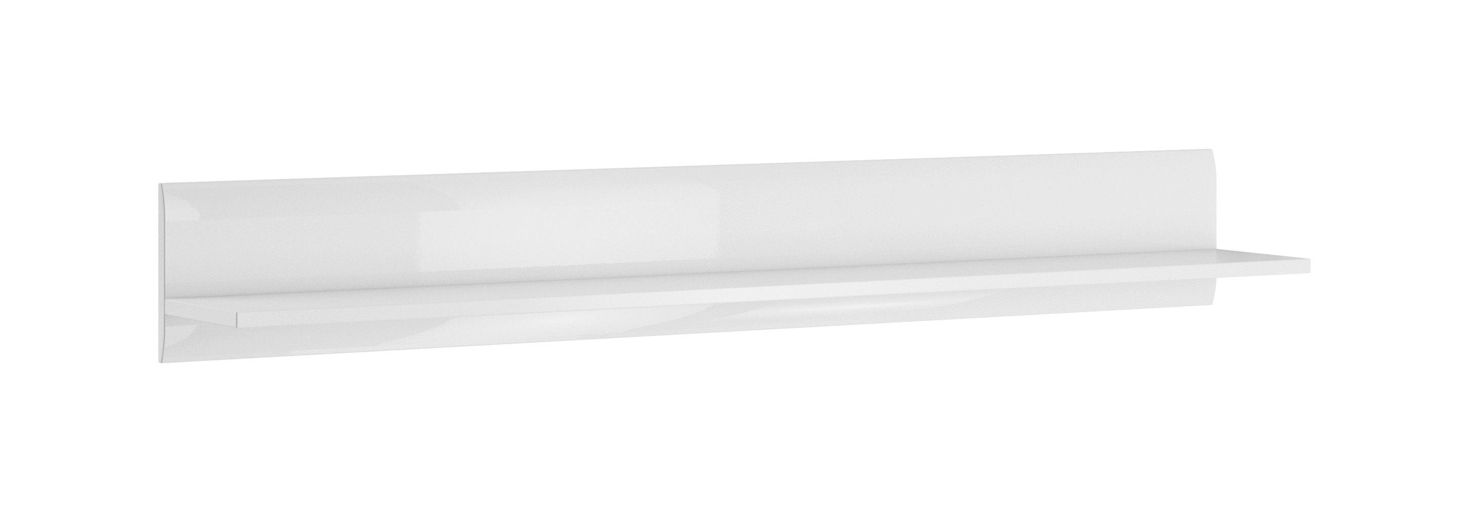 View Tulsa 01 Wall Shelf 160cm White Gloss 160cm information