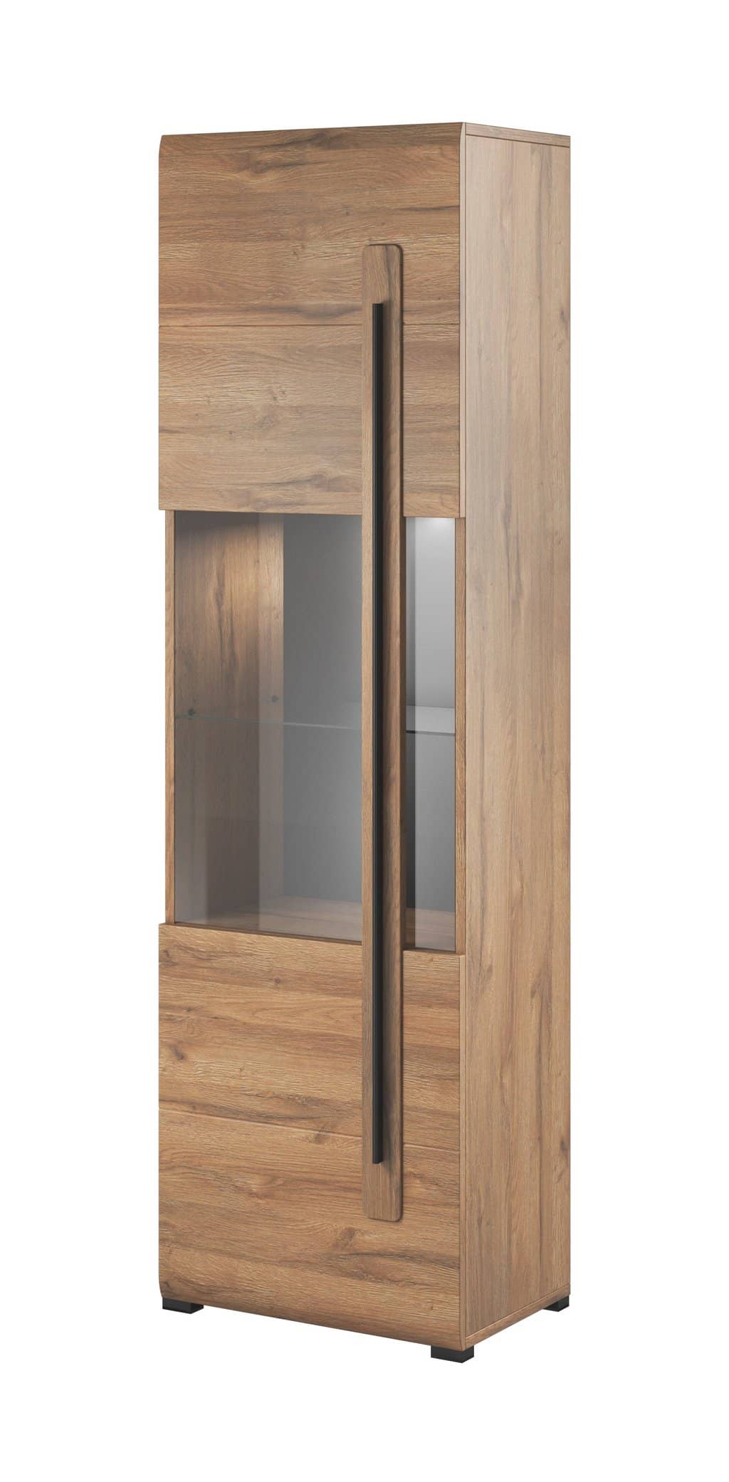 View Tulsa 05 Tall Display Cabinet Oak Grandson 60cm information