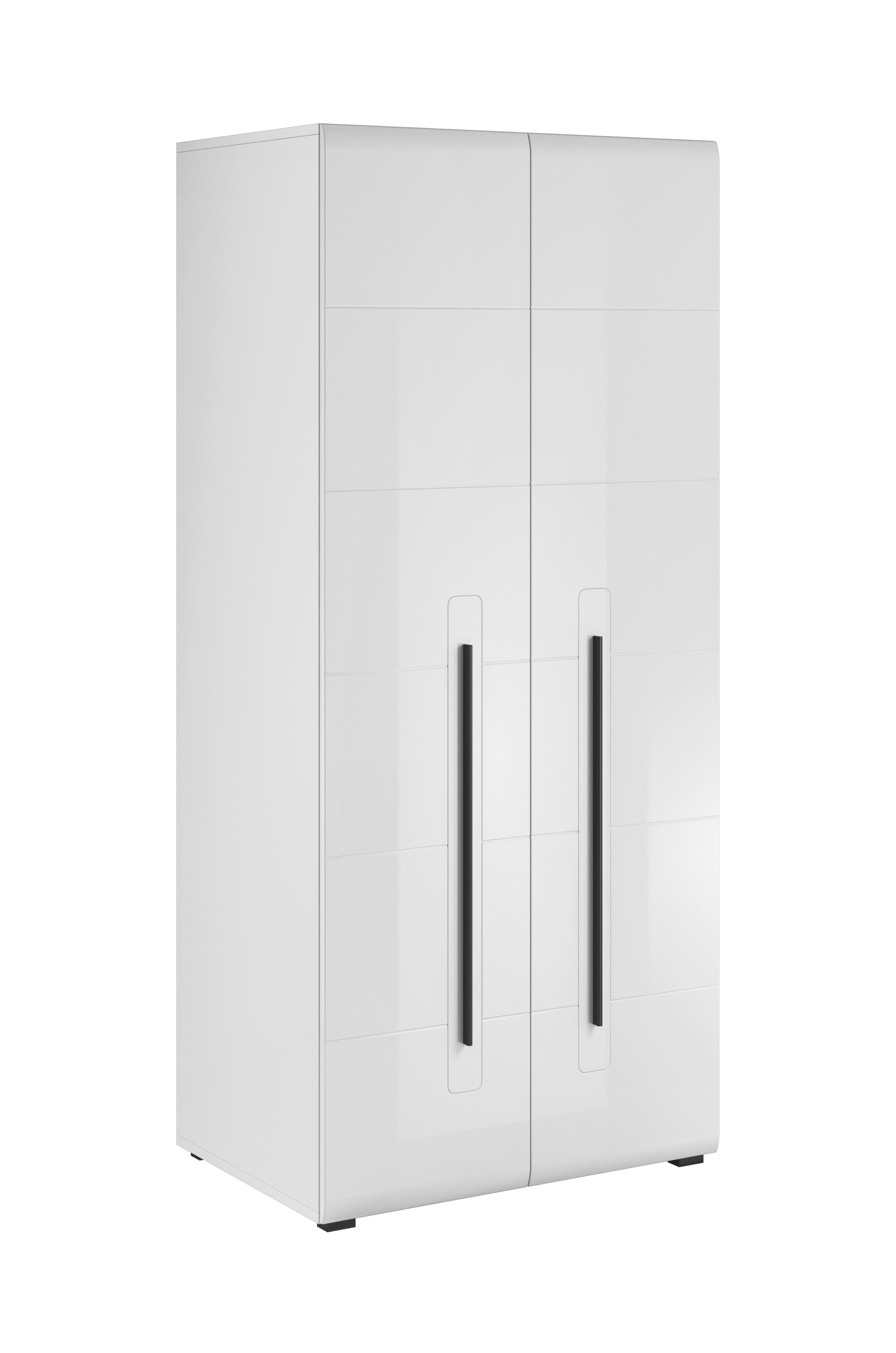 View Tulsa 18 2 Door Wardrobe 90cm White Gloss 90cm information