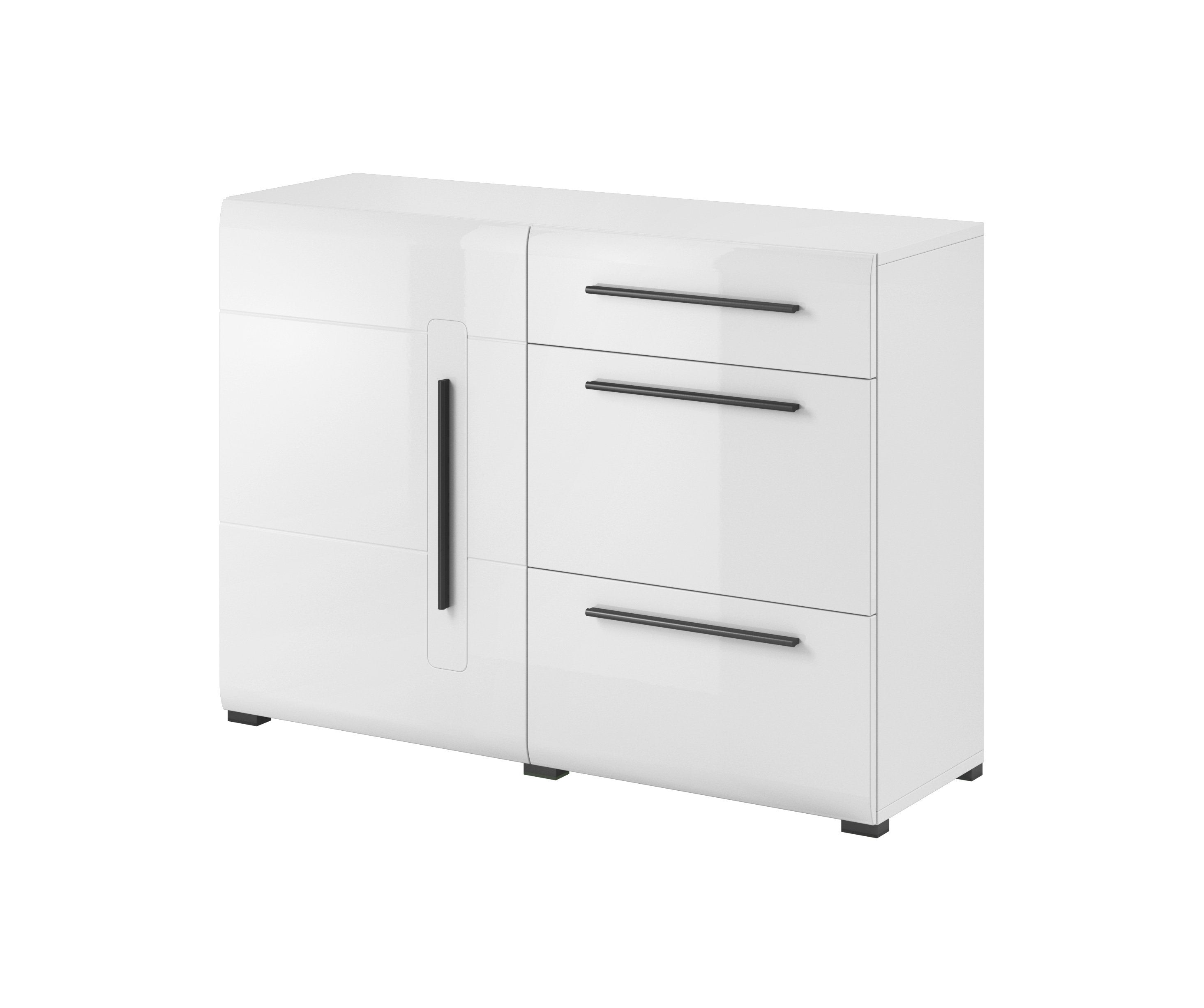 View Tulsa 45 Sideboard Cabinet White Gloss 120cm information